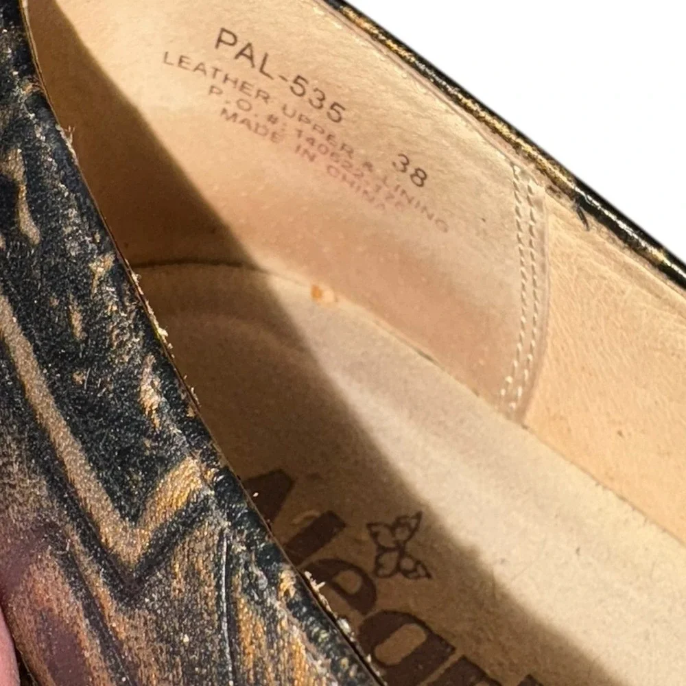 Alegria Poker Face Paloma Leather Mary Jane Confit‎ Shoes *minor flaw 38 =7.5 US